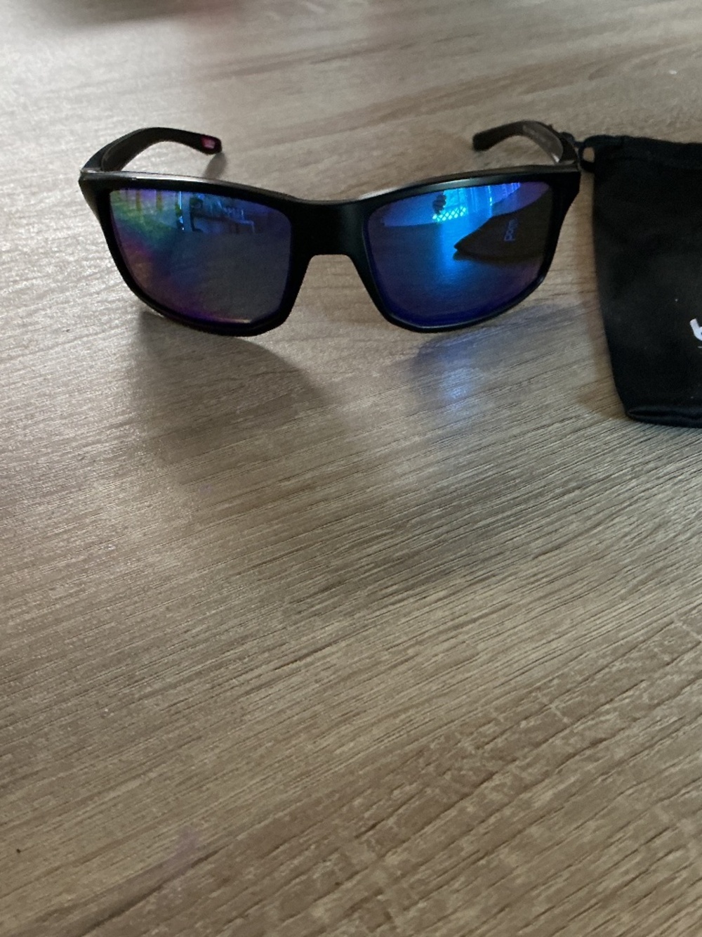 Oakley Gibston Sunglasses Black Frames Prism Blue Lenses Like New